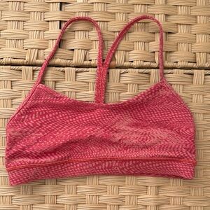 LULULEMON Women's Pink Patterned Sports Bra size 8